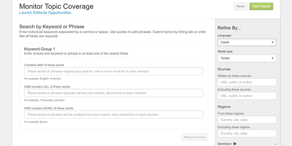 Monitoring Search Page